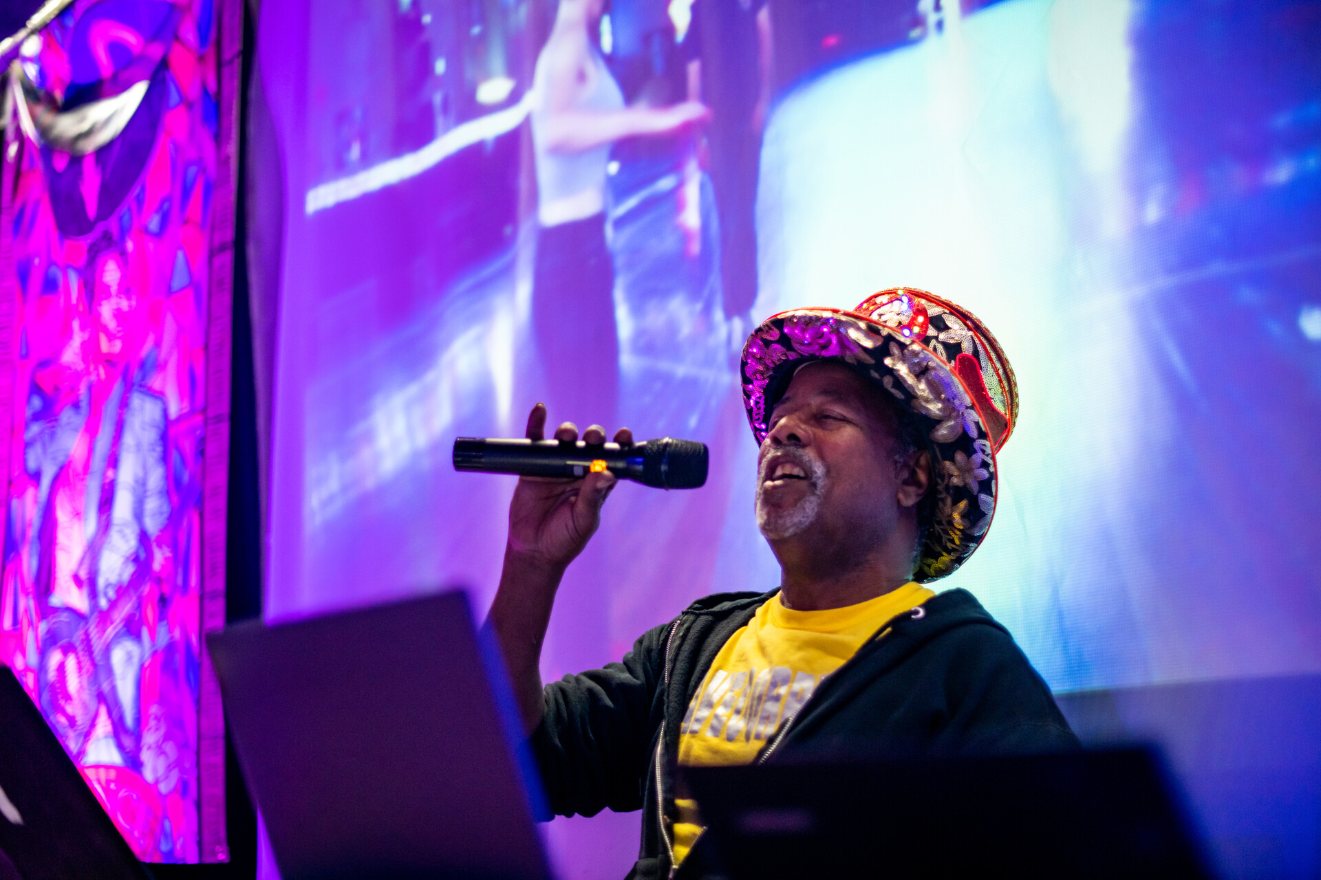MC entertaining the crowd